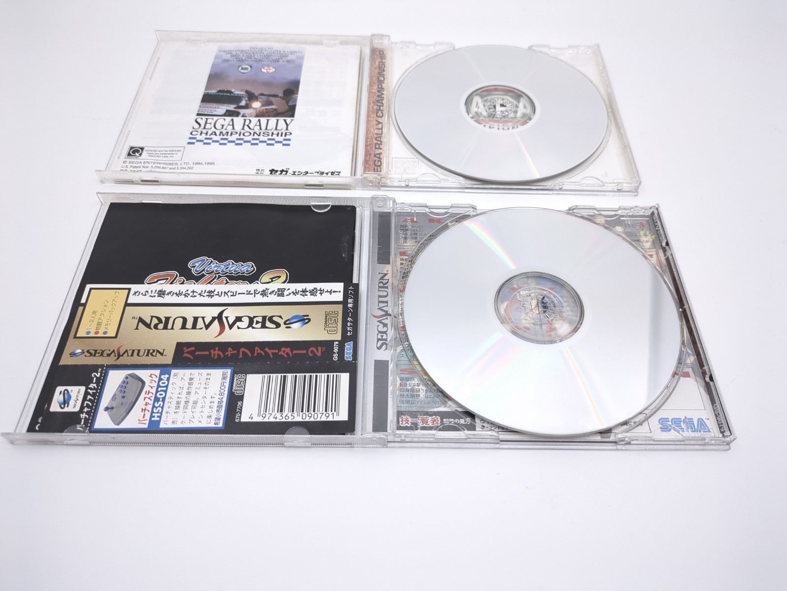 Sega Saturn White Console HST-3220 NTSC-J Japan Tested w/ 2 Games