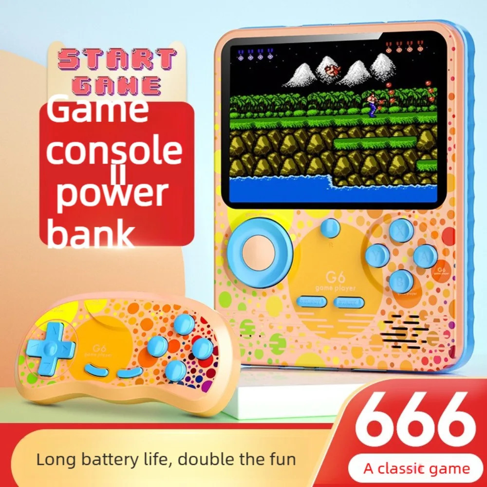 G7 Retro Handheld Game Console, 3.5-Inch LCD, Built-In 666 Games,Portable Gamin