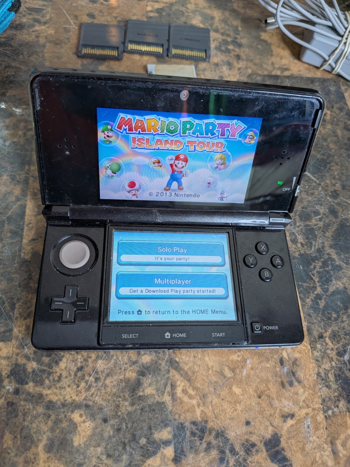 Nintendo 3DS Console Black CTR-001 USA Bundle Case Mario Pokemon Charger 16GB