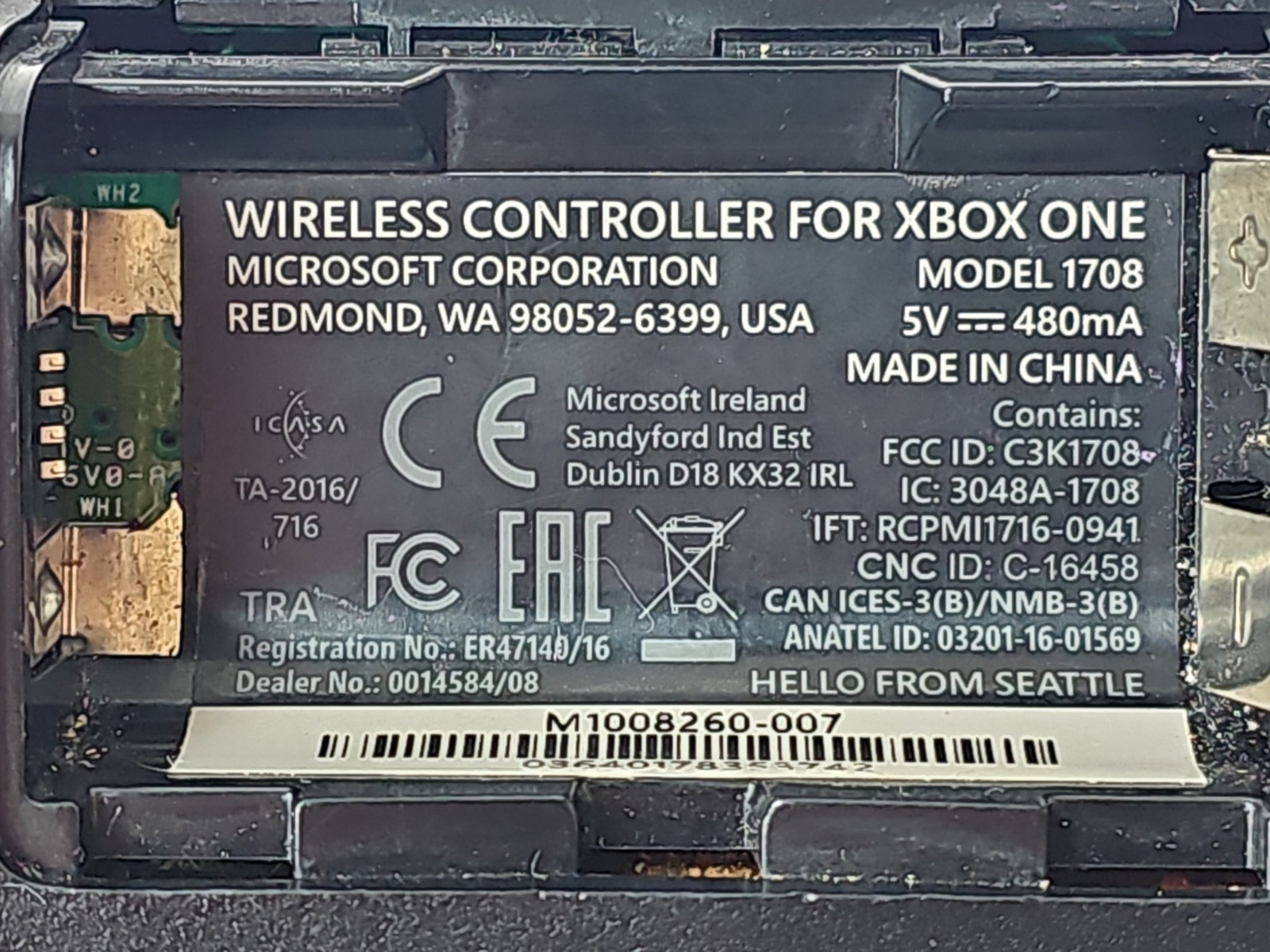 Xbox One 500GB Console Model 1540 Bundle w/Kinect Controller Power Tested