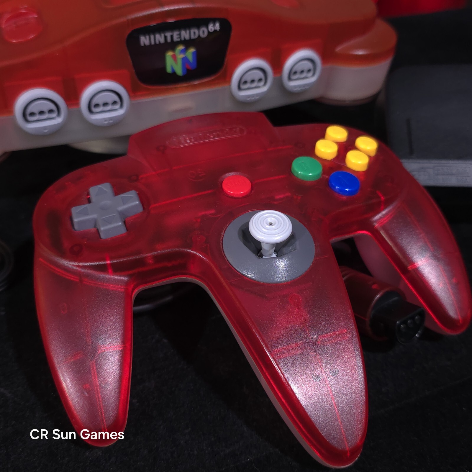 Nintendo 64 Console Watermelon Red and Clear N64 REGION FREE US Seller