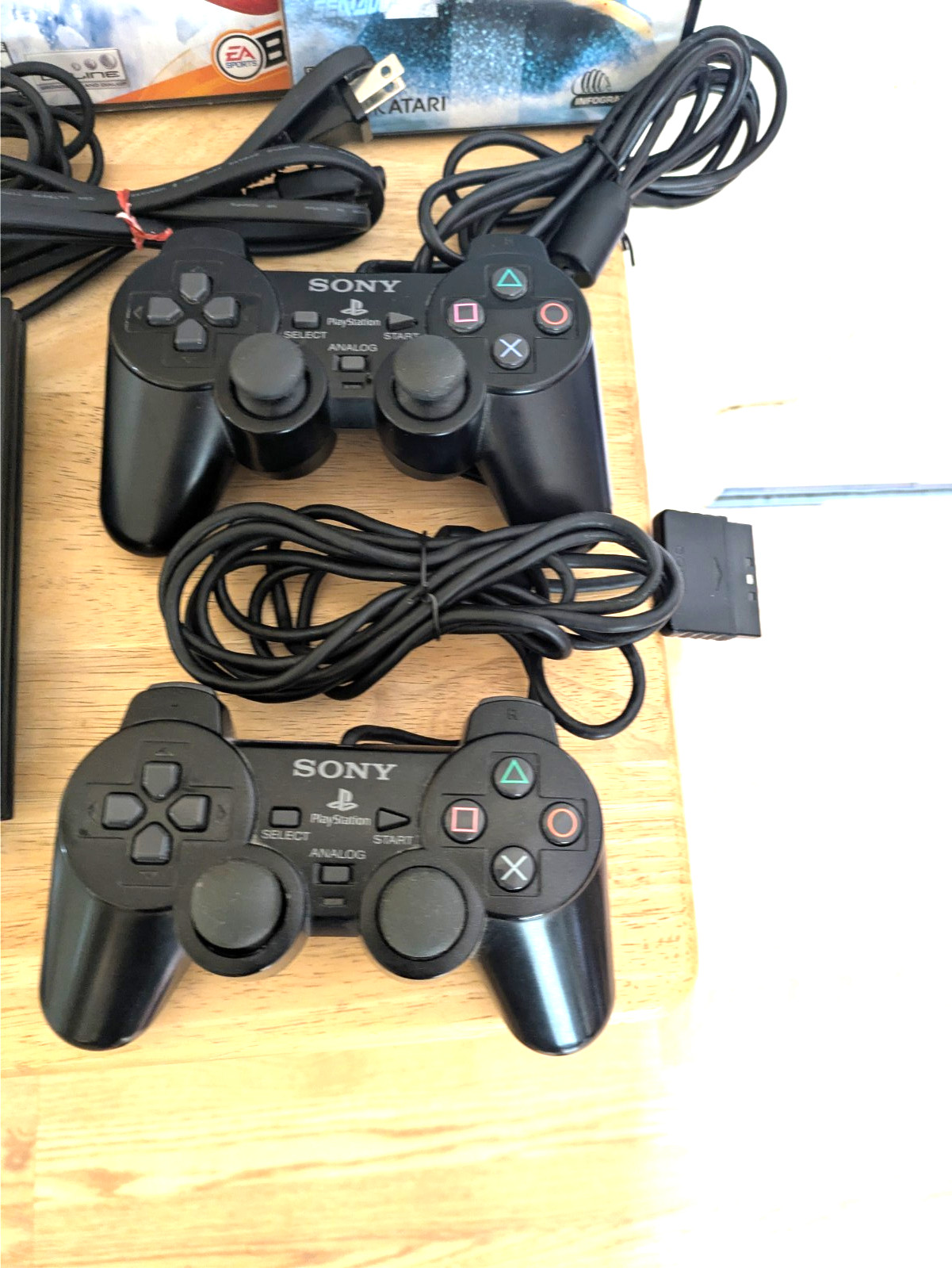 Sony PlayStation 2 PS2 Slim Console Bundle 2 Controllers Memory Cards Cords