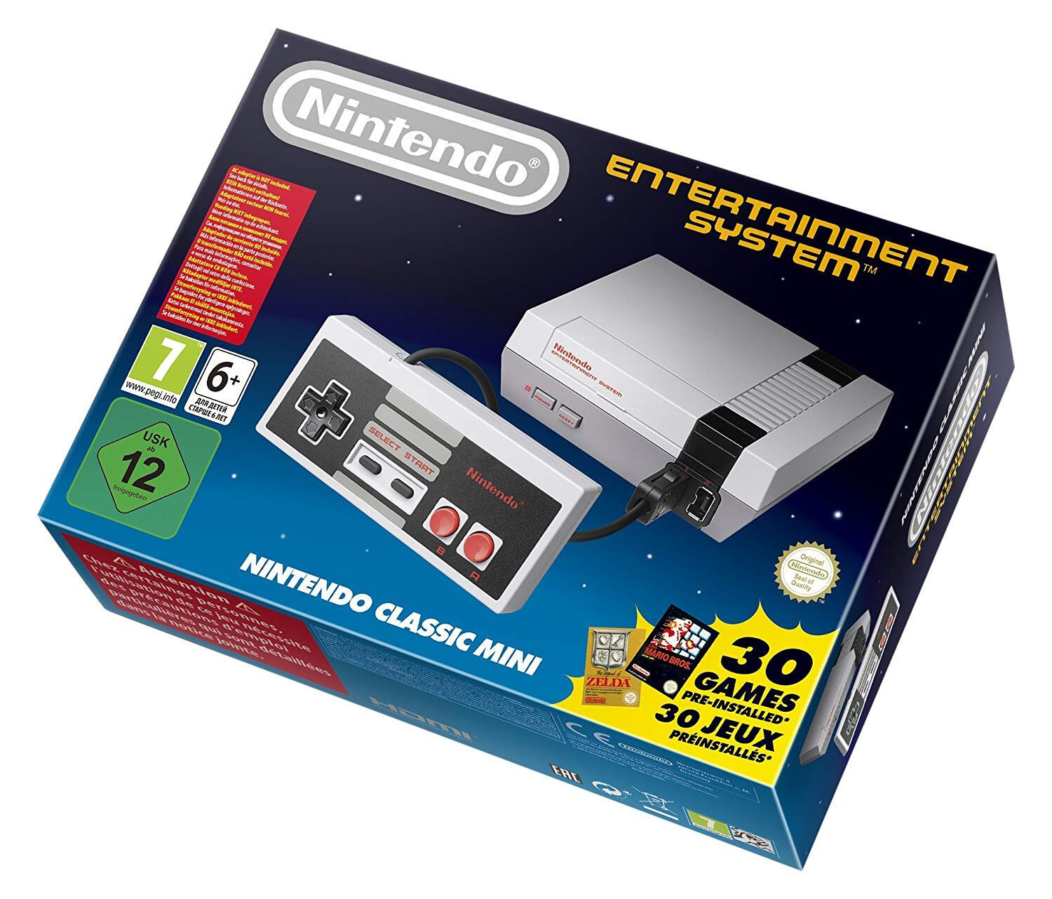 Nintendo NES Mini Classic Edition HDMI Console Games 1000 + Free Extension Cord