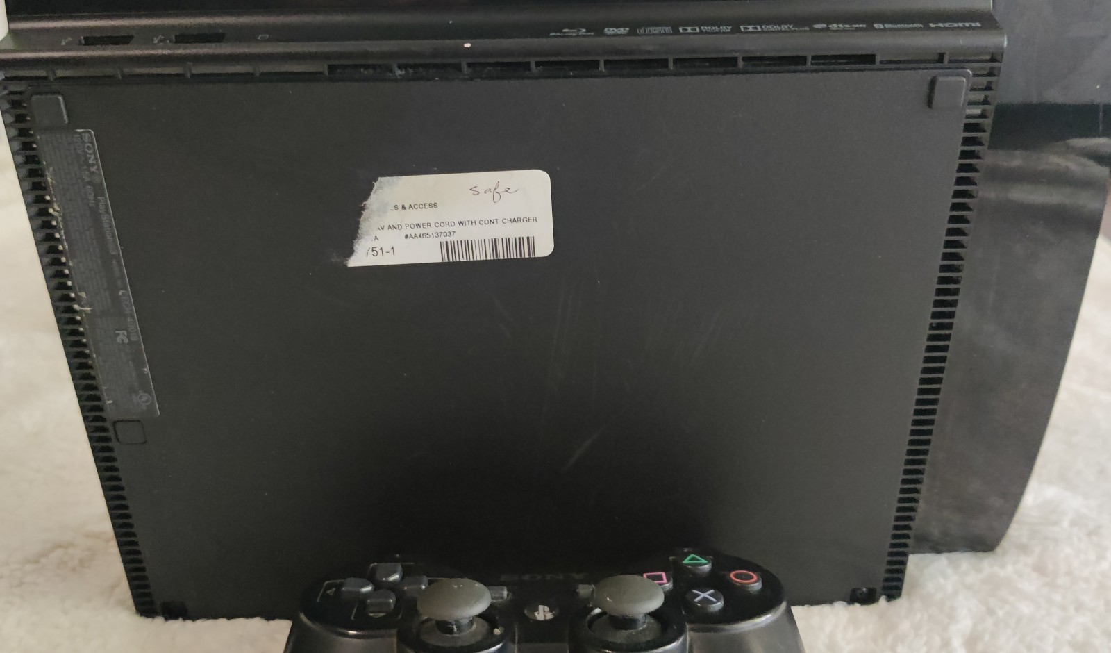 Sony PlayStation3 250GB Super Slim Black PS3 Video Game Console CECH-4001B *Read