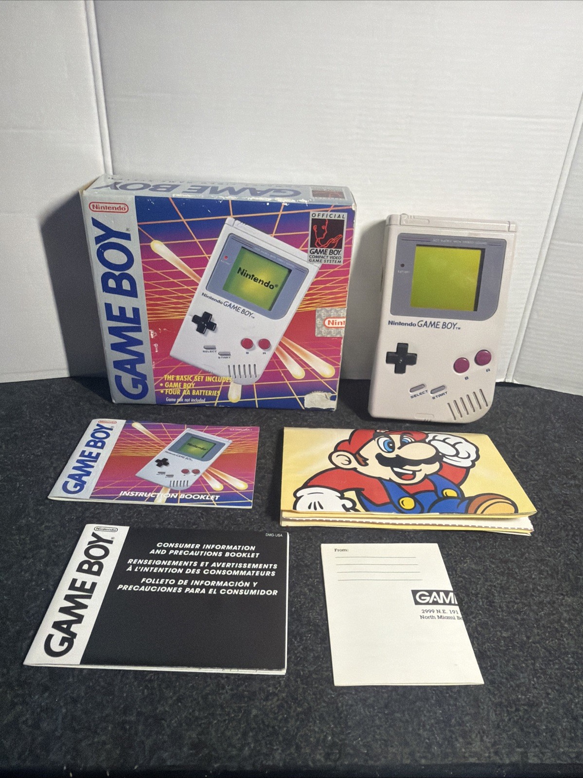 Nintendo GameBoy DMG-01 Complete With Box Original Tested CIB Box Manual Read