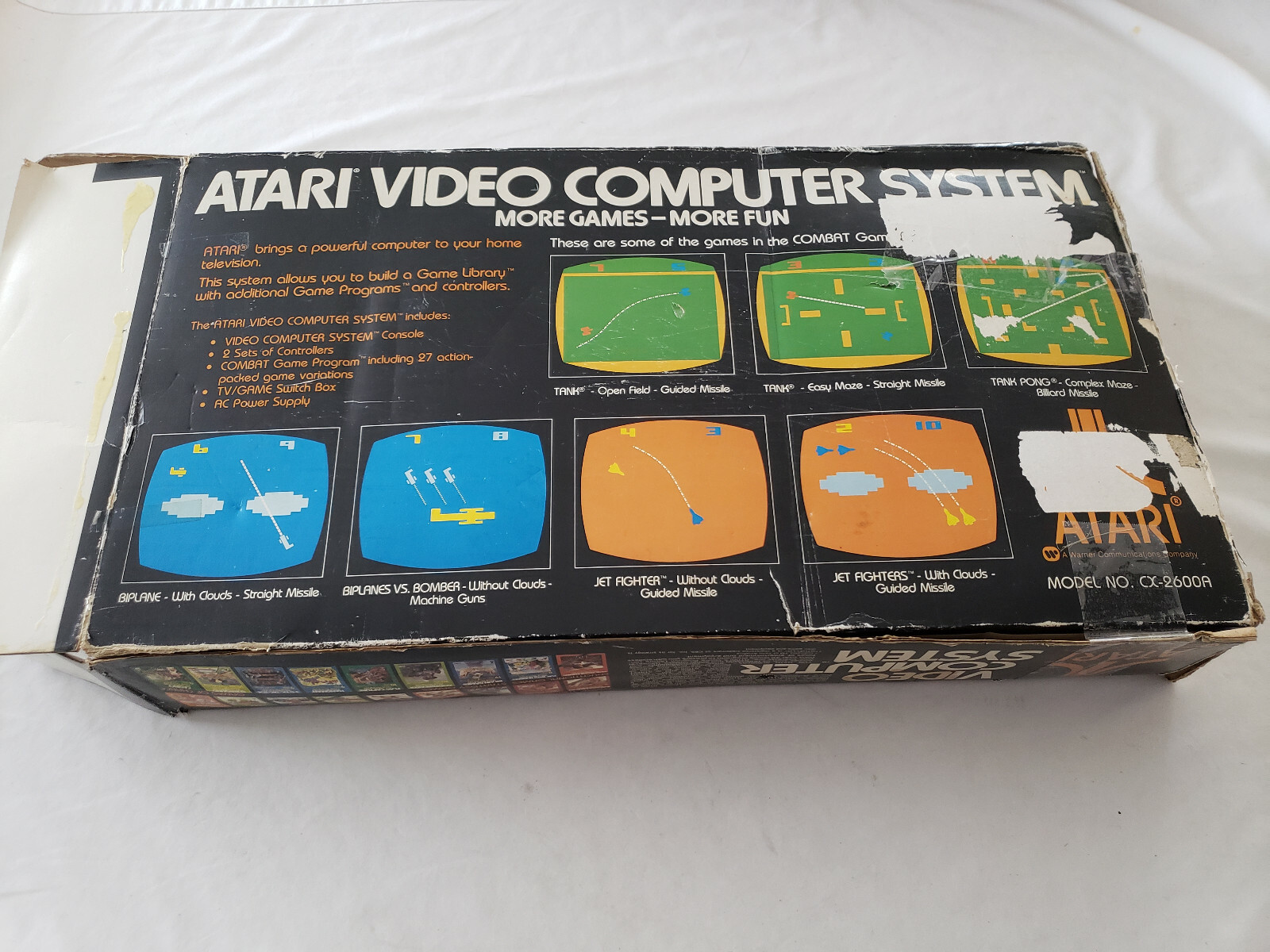 Atari 2600 Video Game Console VCS-CX2600A System Box, controller, Power Supply