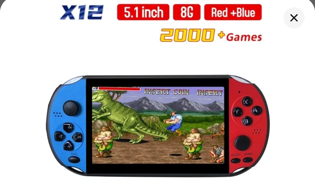 Portable Console 2000 Built-In Games TV Connection Retro Classic 5 Inch