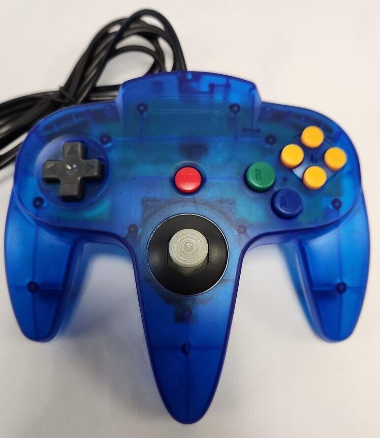 N64 Vintage 90s Funtastic Translucent BLUE Nintendo-64 Gaming Console System A