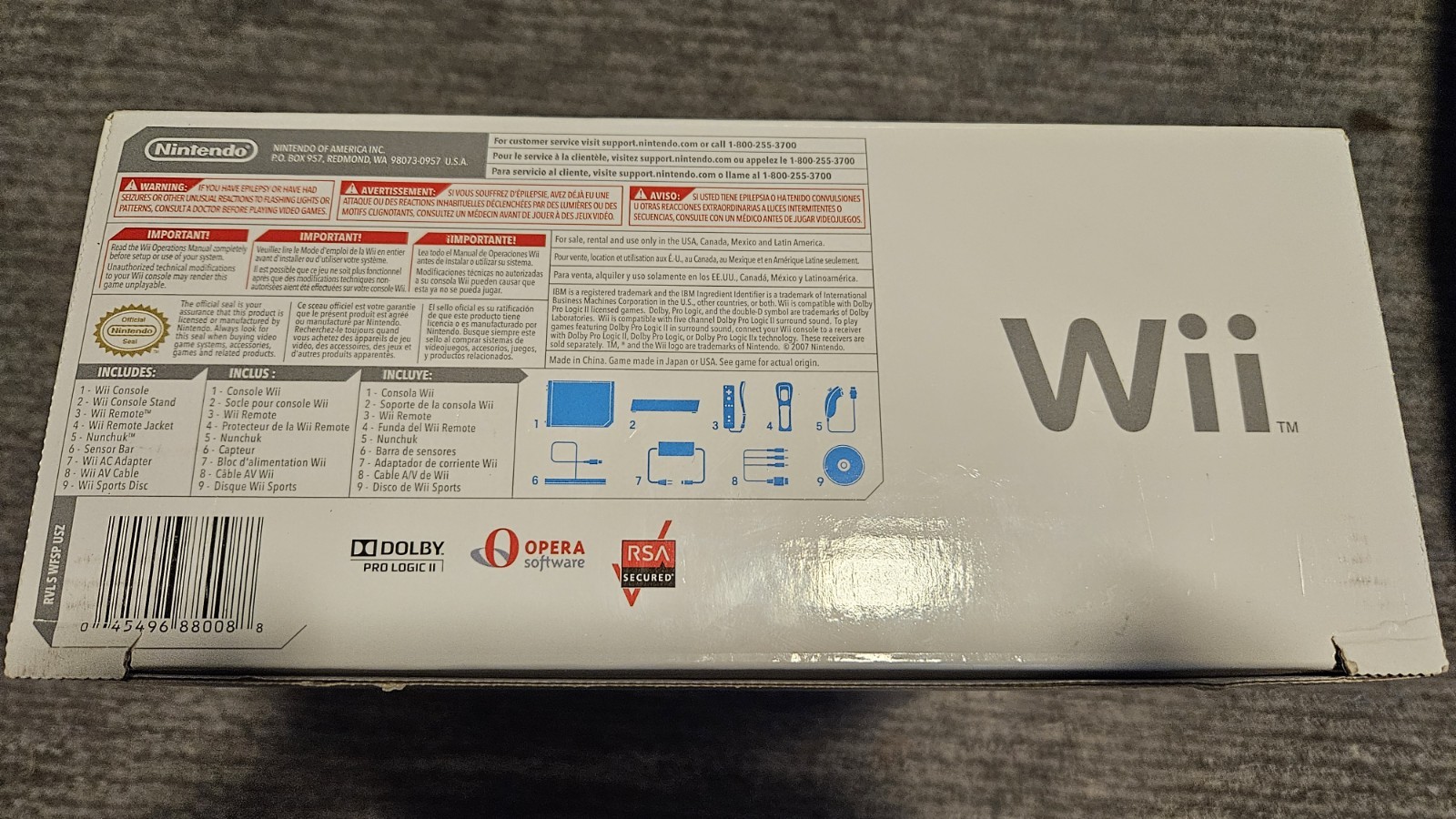 Nintendo Wii Console White Wii Sports Bundle RVL-001 NTSC-U/C (US/Canada)