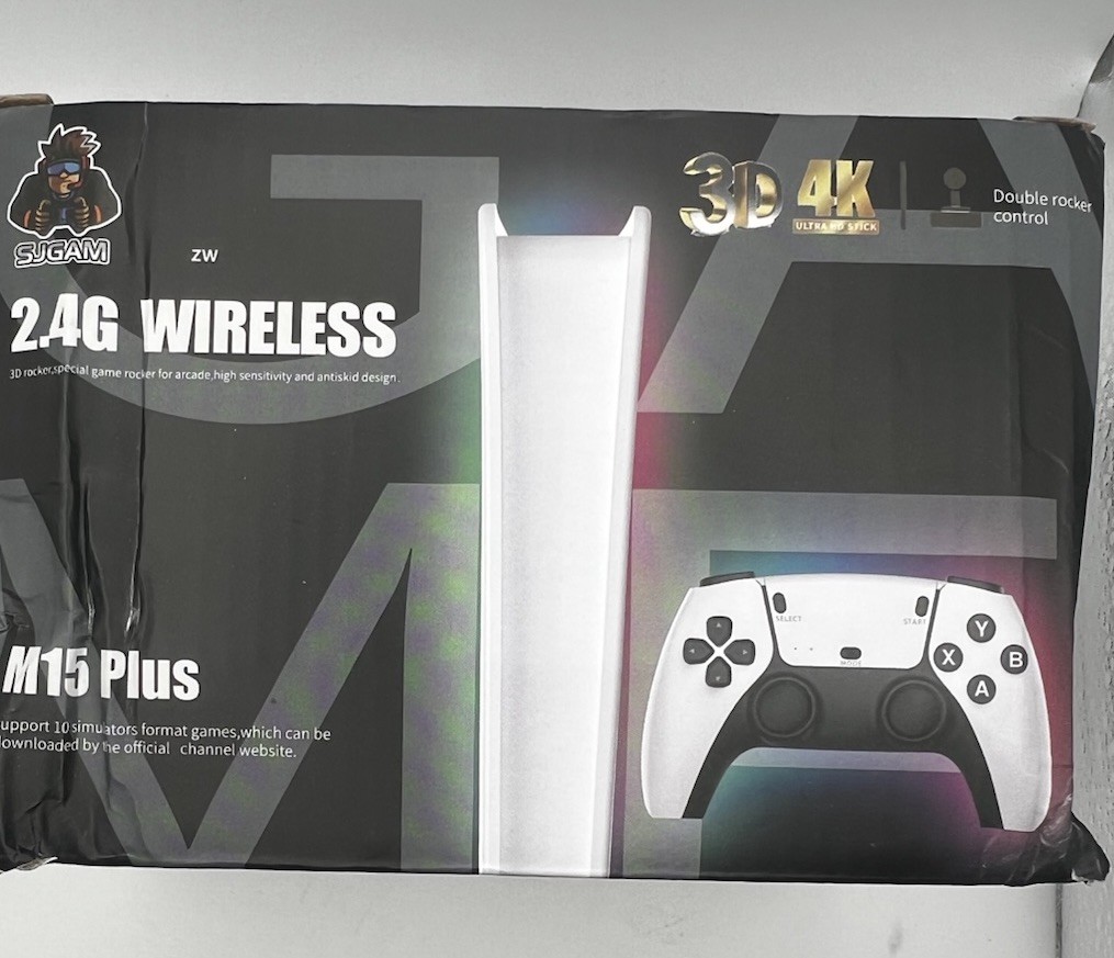SJGAM M15 Plus 4K Retro Game Stick Wireless Console 2 Controllers