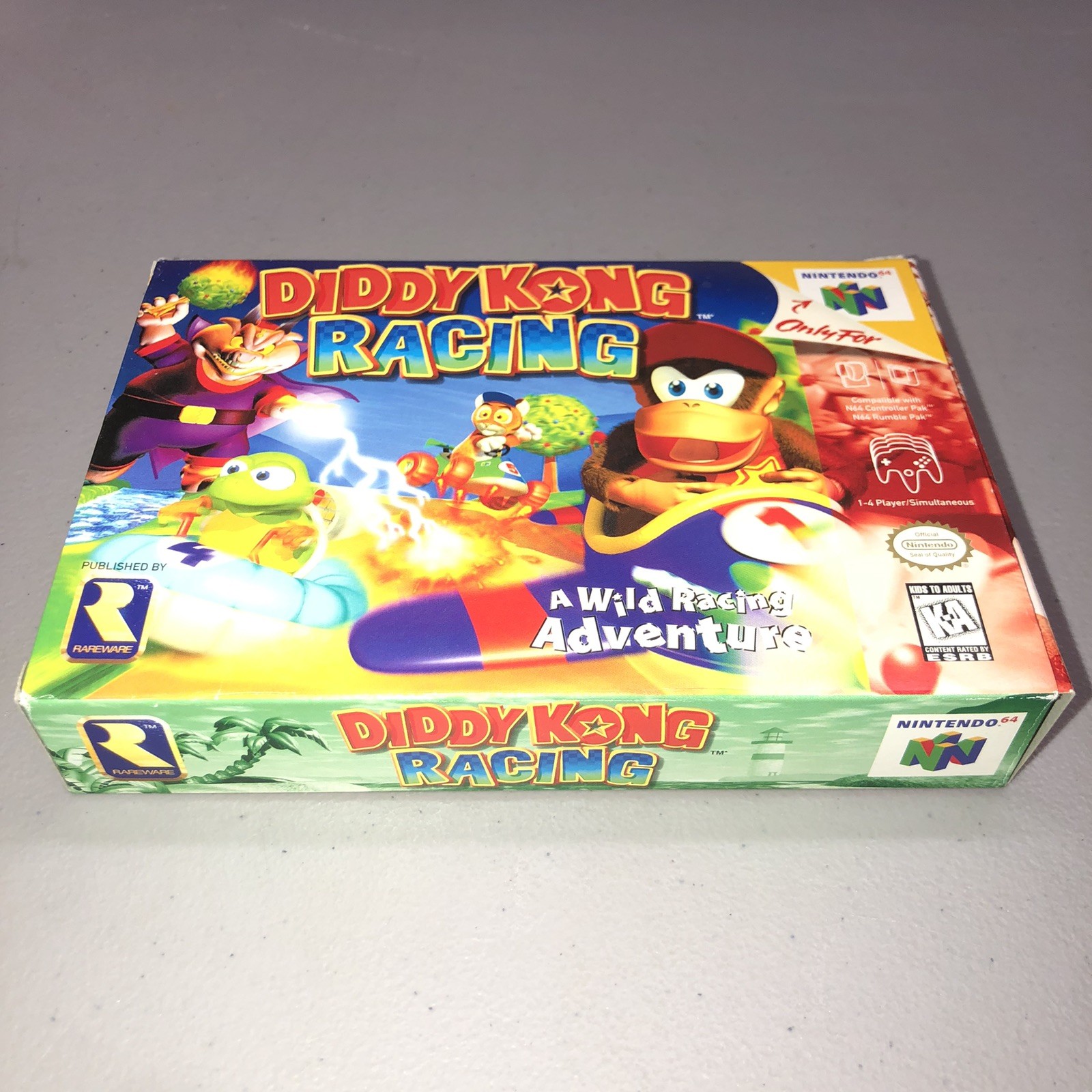Diddy Kong Racing (Nintendo 64, 1997) Box Manual Complete CIB N64