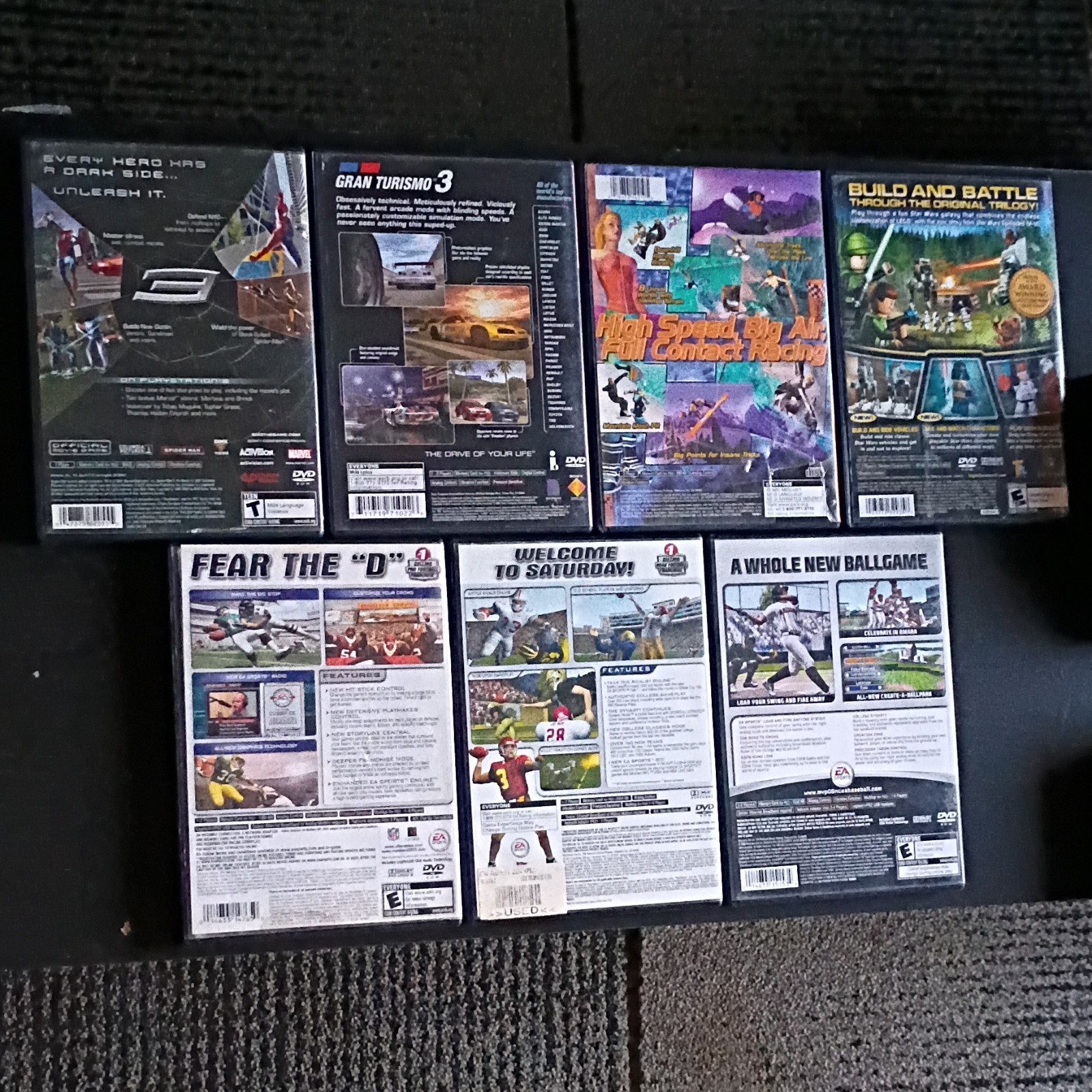 PS2 Slim Console Spiderman 3 Bundle: 7 Games, Controller & Memory Card (Tested)