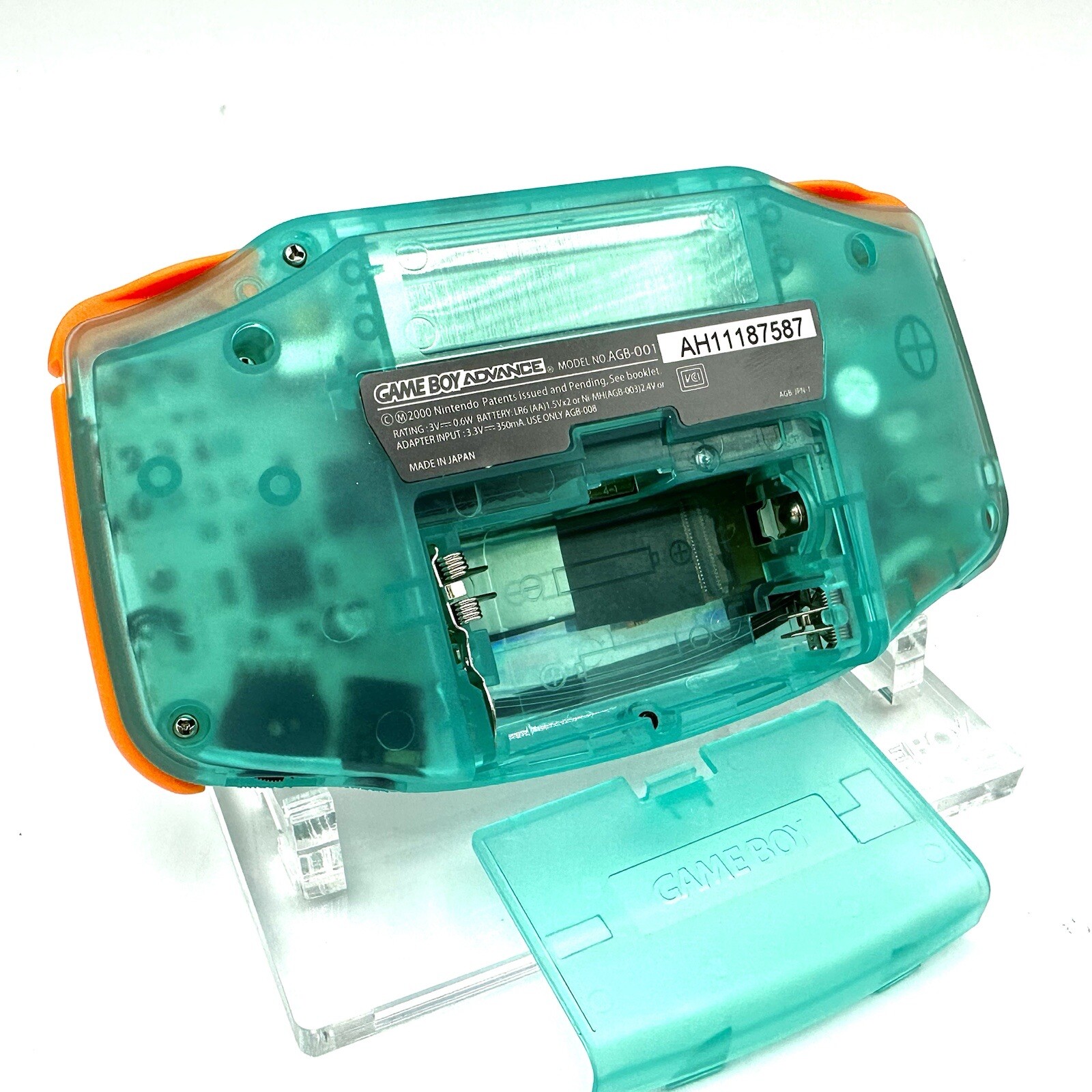 Nintendo Game Boy Advance GBA iPS V2 Backlight Backlit LCD Console Teal & Orange
