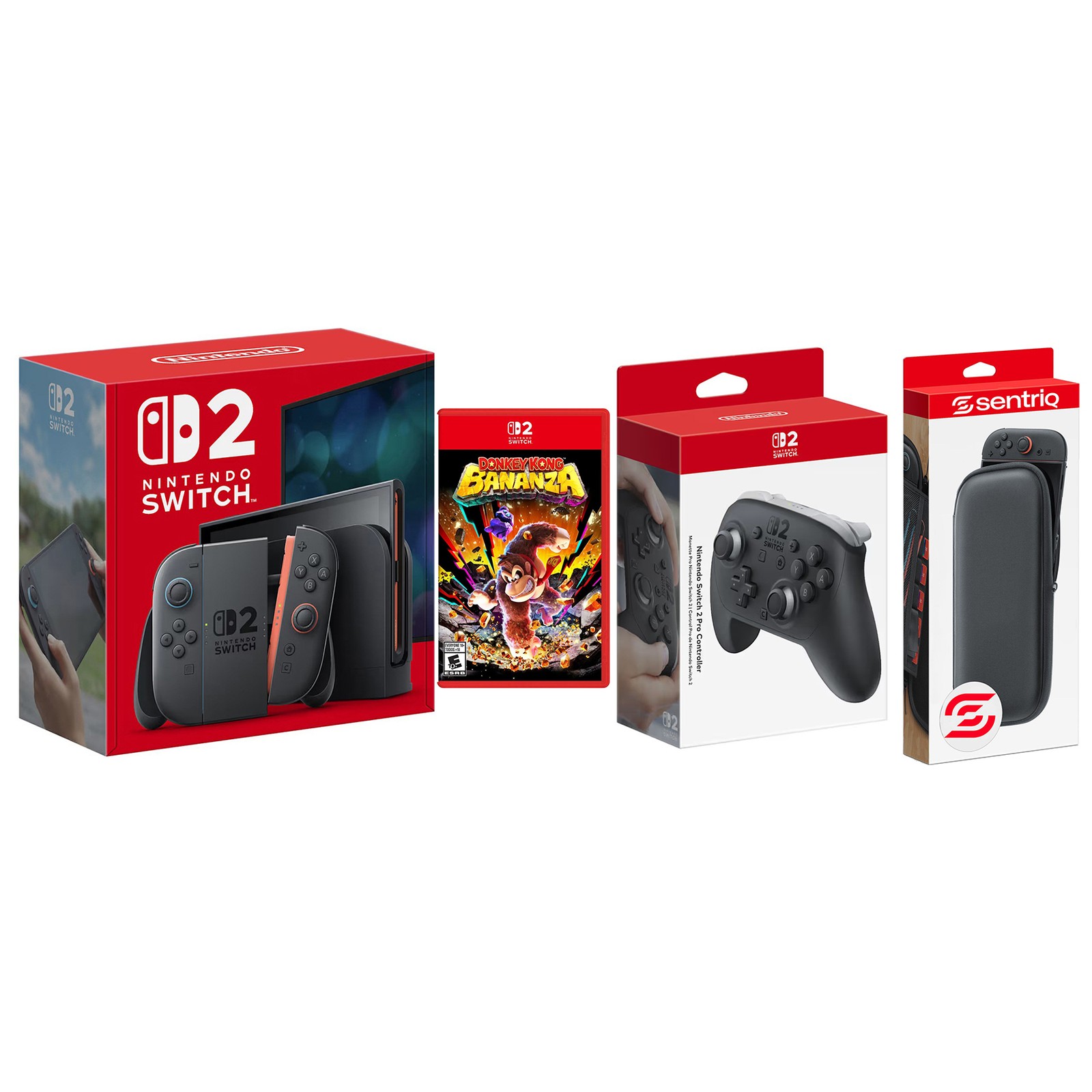 Nintendo Switch 2 Console with Donkey Kong Bananza and Pro Controller Bundle