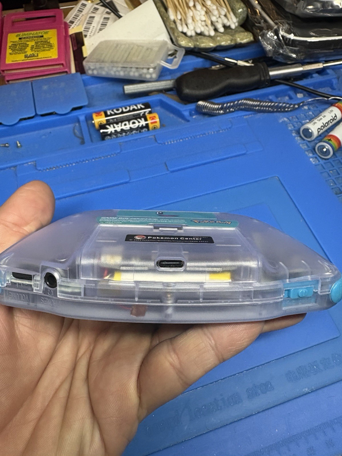 Backlit IPS Nintendo Gameboy Advance Pokémon GBA Cartridge Squirtle V5 1800 MAH