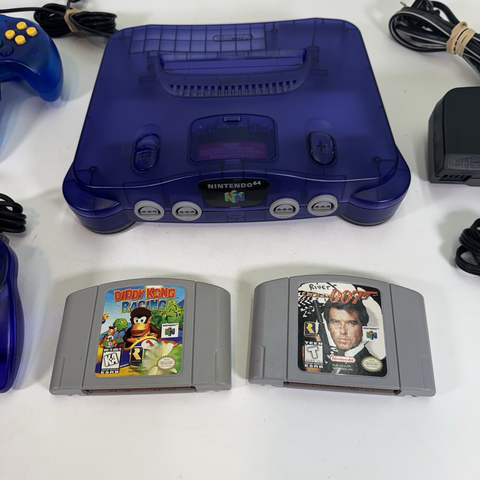 Nintedon64 N64 Midnight Blue Console NUS-001 (USA) 2 Controllers 2 Games Bundle