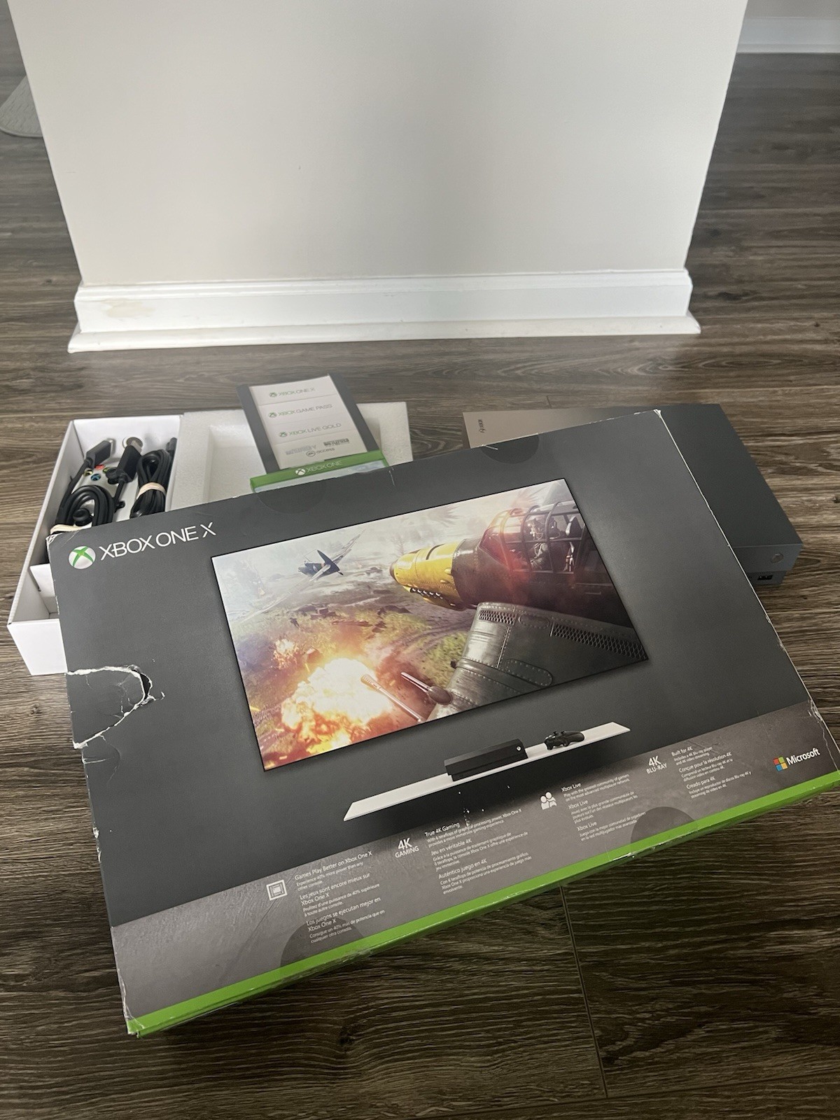 Xbox One X 1TB Console Gold Rush Battlefield Special Edition CIB Original Box
