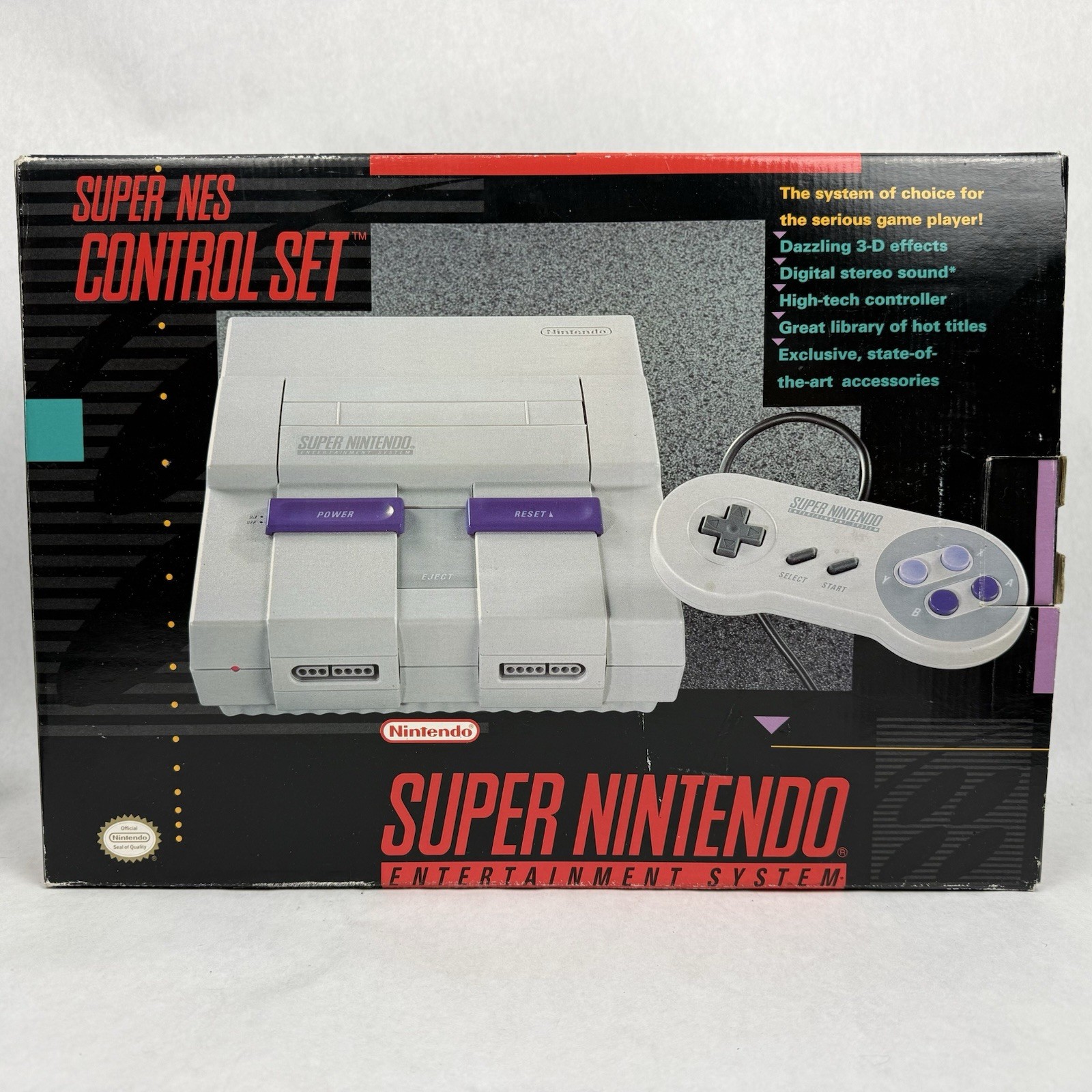 Super Nintendo System SNES Super Set Complete w/Box & Manual TESTED