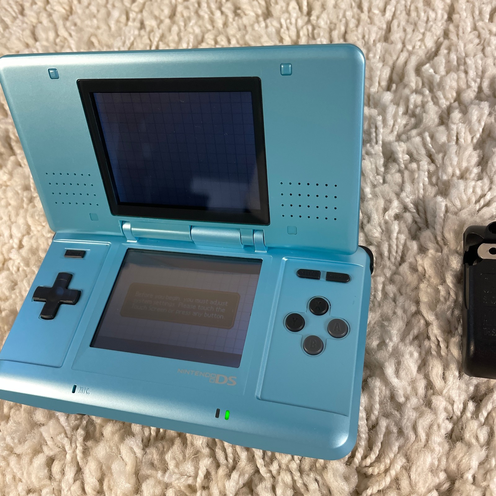 Nintendo DS Original OG Turqoise Blue Handheld Console NTR-001 Tested