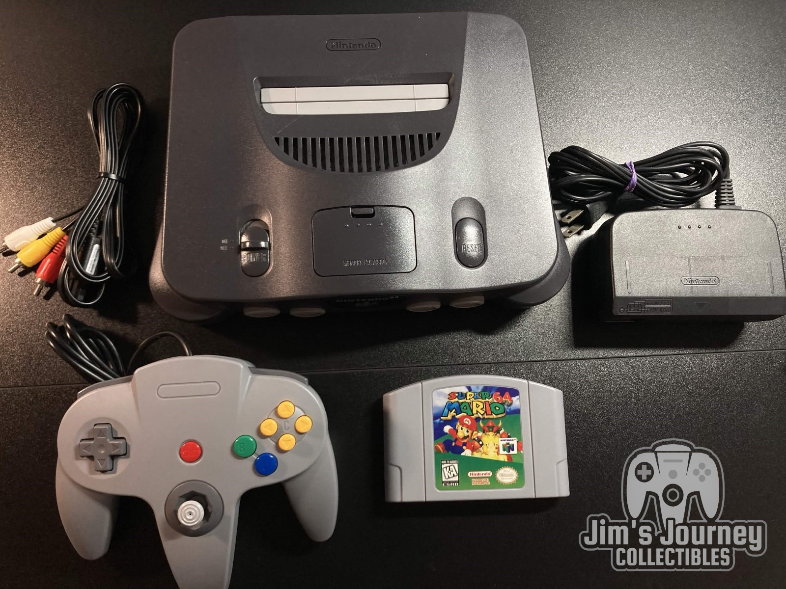 Nintendo 64 N64 Console + Super Mario 64+Controller+Cords