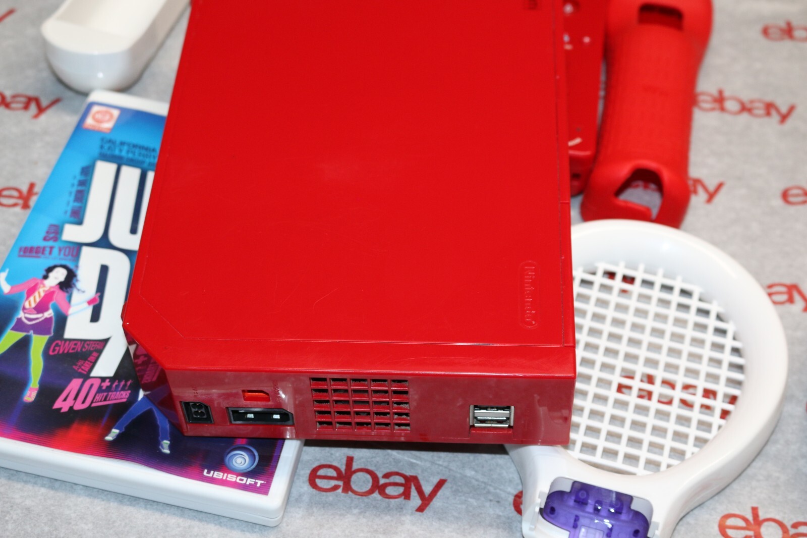 Limited edition NINTENDO WII red color w/ a lot of accessories and game NICE