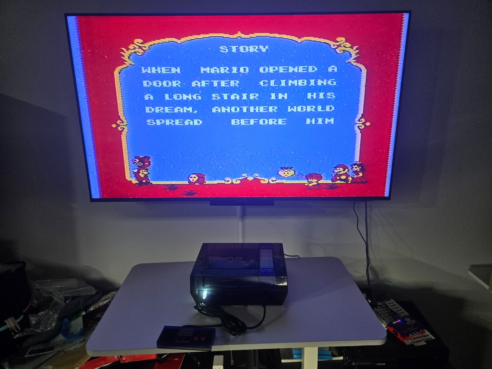 Clear Black / Purple Nintendo Entertainment System NES Console Games Bundle