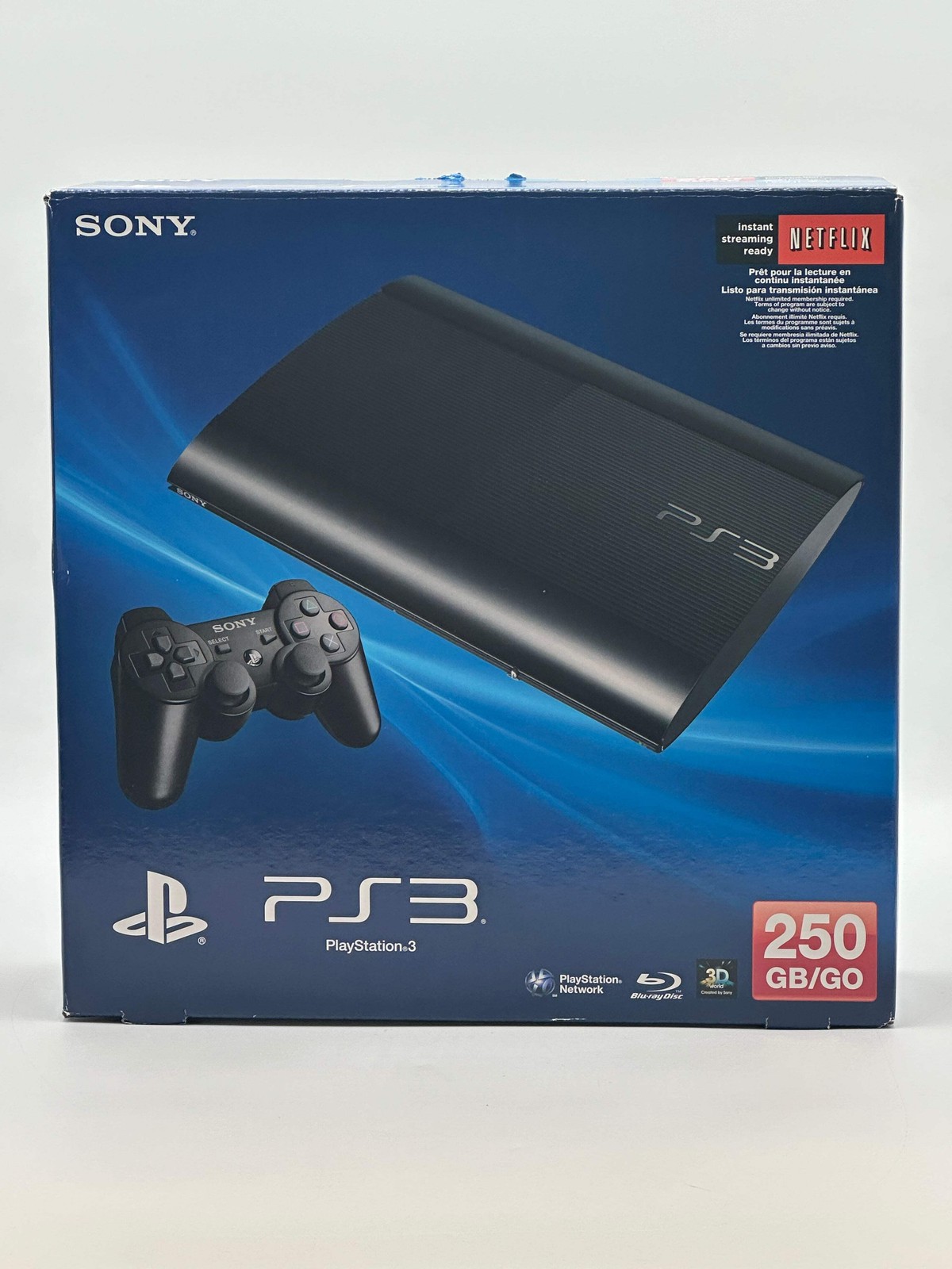 Sony PlayStation 3 Super Slim PS3 250GB Black Console Gaming System CECH-4001B