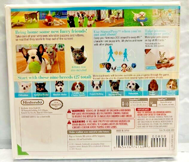 Nintendogs + Cats: French Bulldog & New Friends 3DS New Game Special (2011)