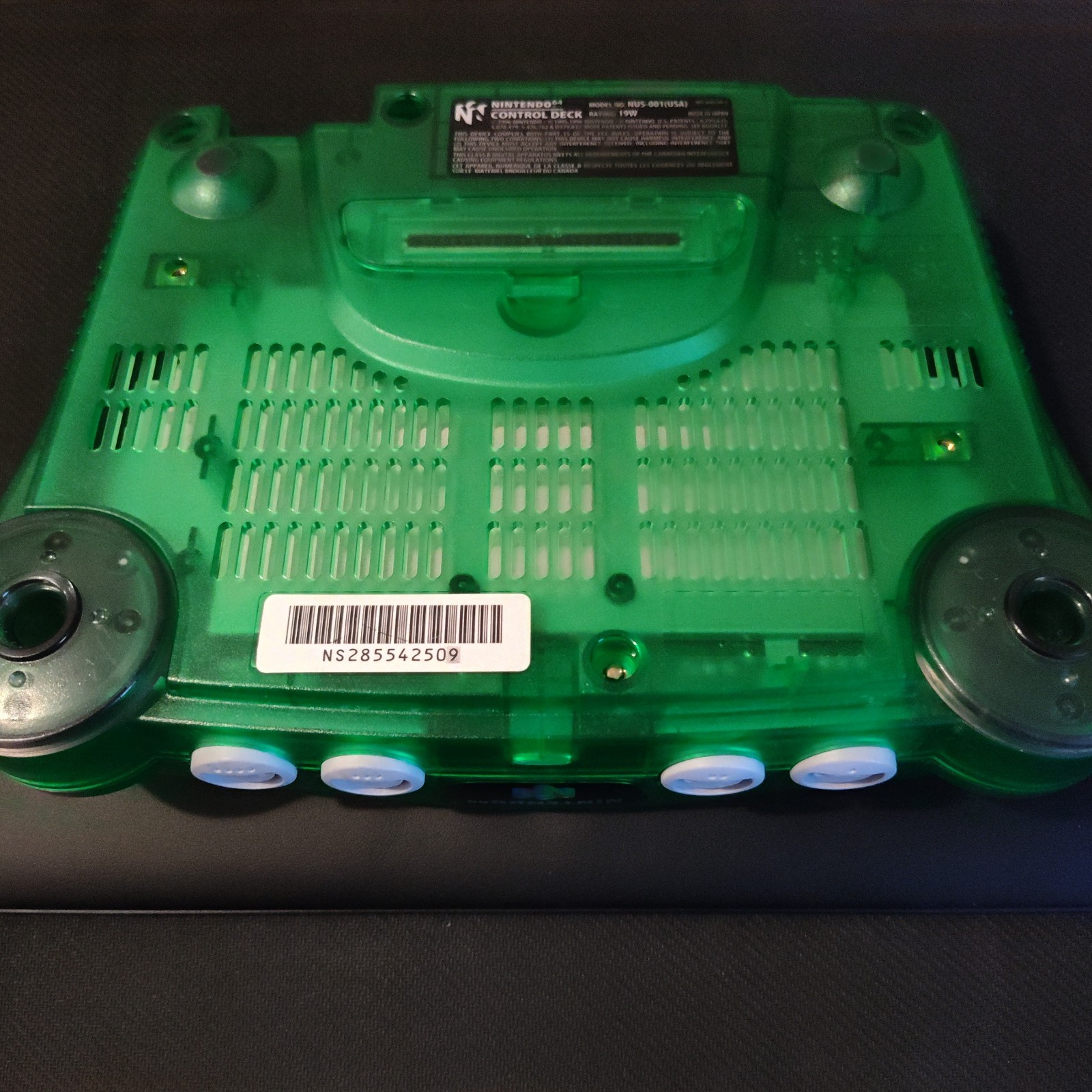 Nintendo 64 Jungle Green Console, Expansion Pak, Power Cord, Cables, Controller