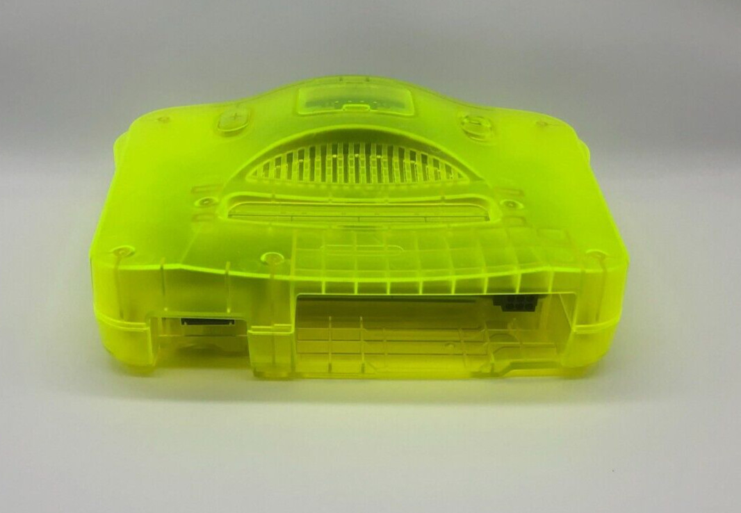Nintendo N64 Transparent Neon Yellow Funtastic Clear Nintendo 64 Console System