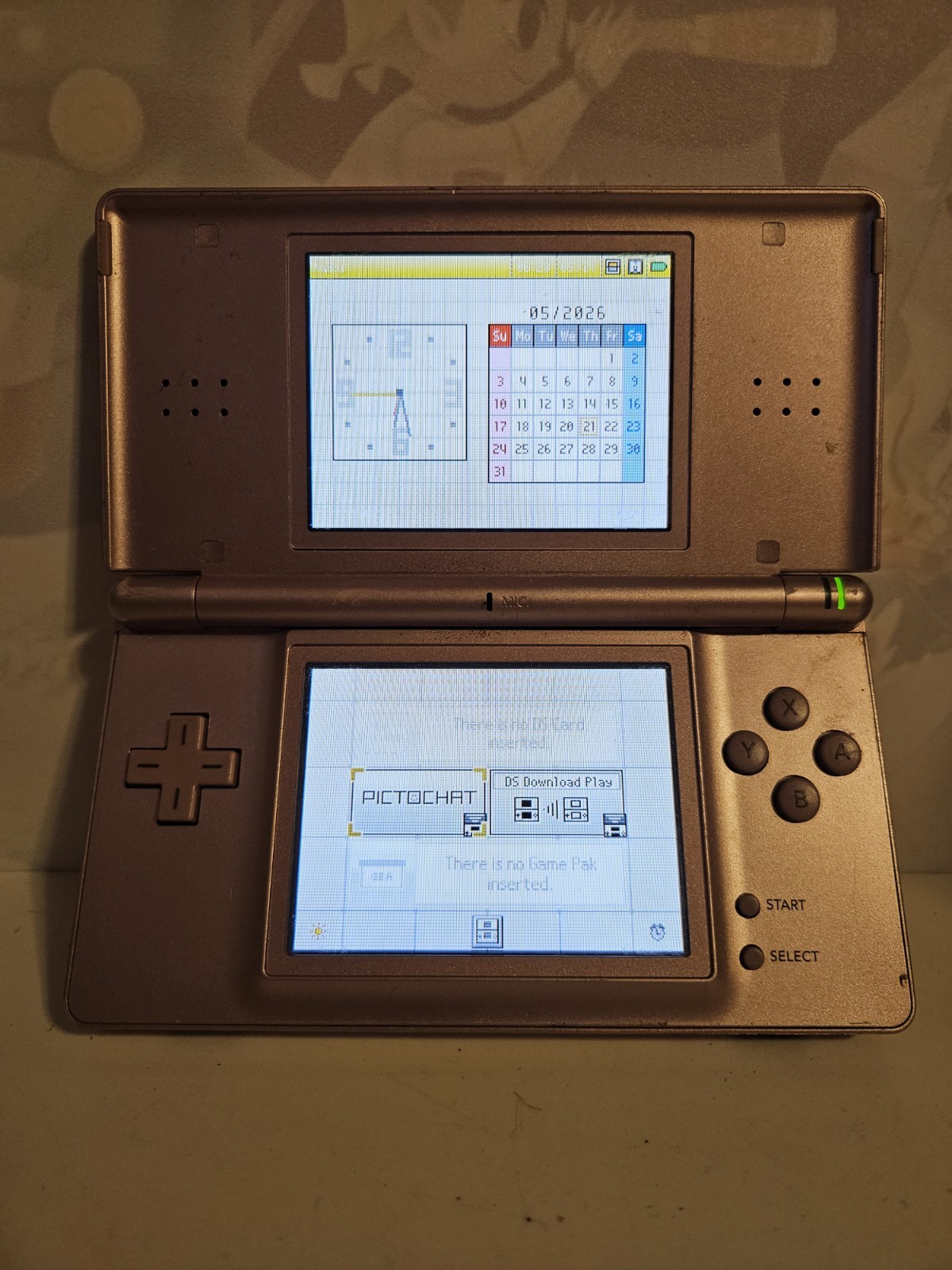 Nintendo DS Light Metallic Rose Pink USG-001 Handheld Console w/ Charger Tested