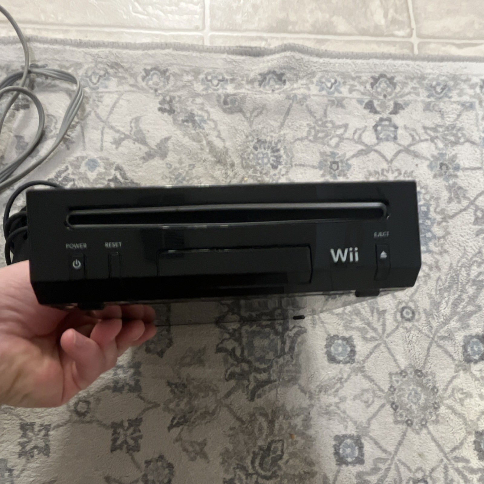 Nintendo Wii Black Home Console USB-A Component RCA with Cables