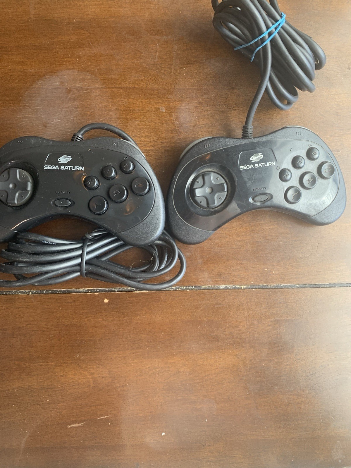 SEGA Saturn Black Console w/ 2 controllers, 4 games, memory card & accessories