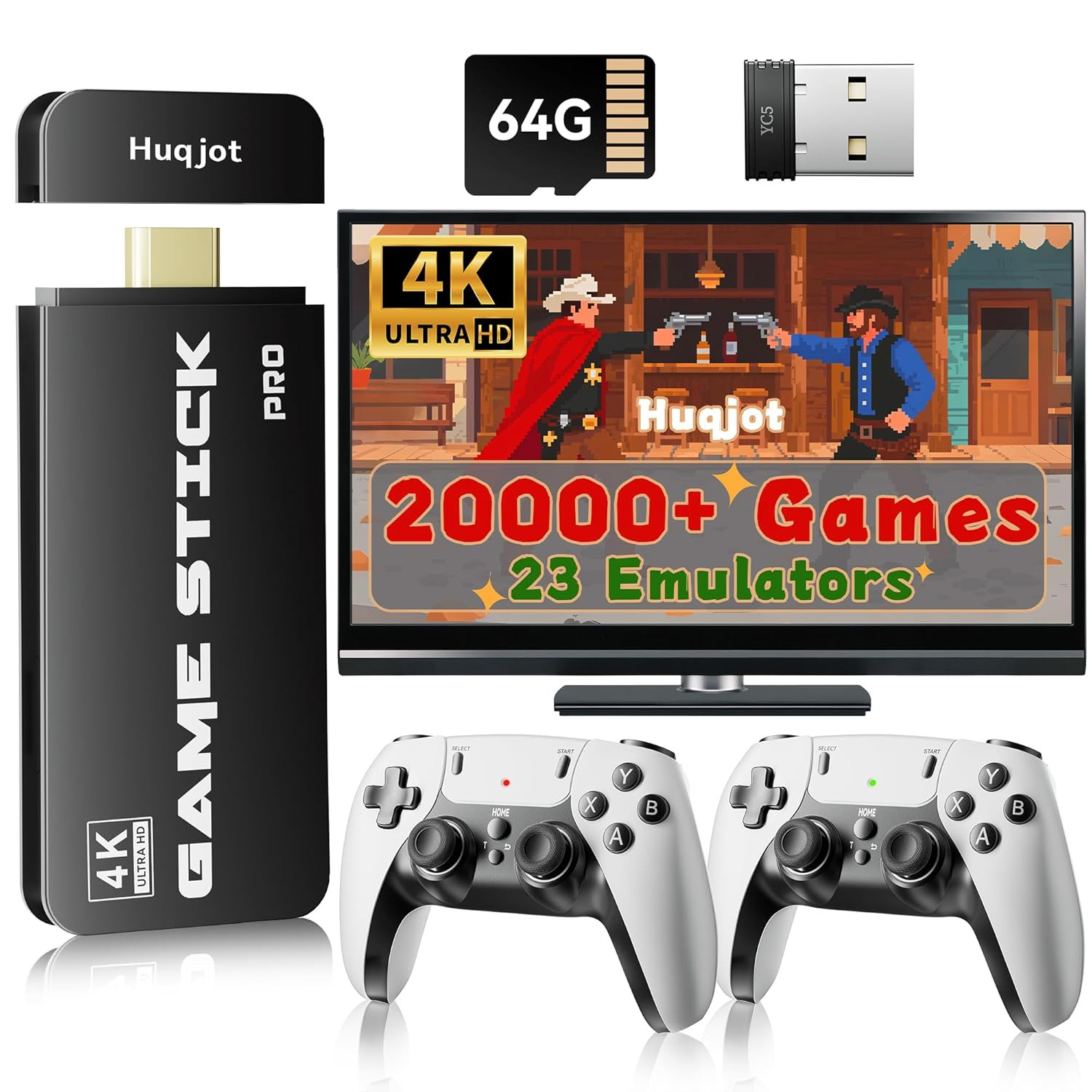 2026 New Upgrade Retro Gaming Console Pro, Video Games Consoles with 4K HDMI, Bu