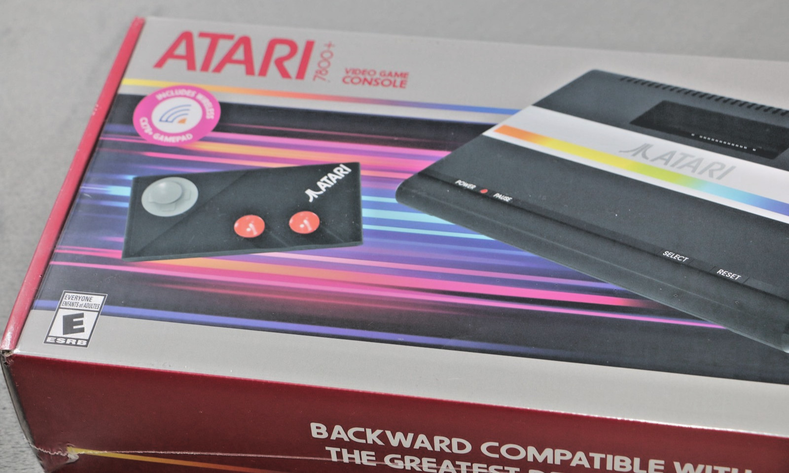 Atari 7800 Plus Video Game Console Wireless Controller New Crystal Quest Game E