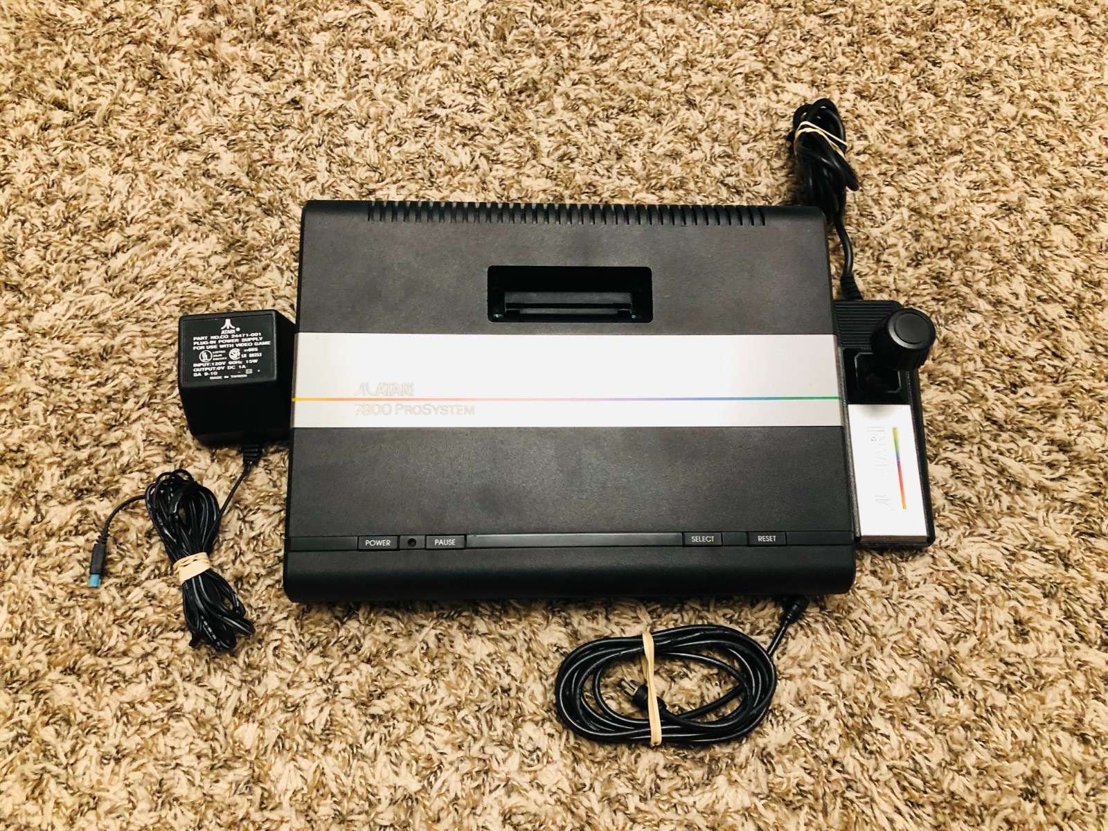 Atari 7800 Console with 1 Proline Controller Cleaned and Tested Working