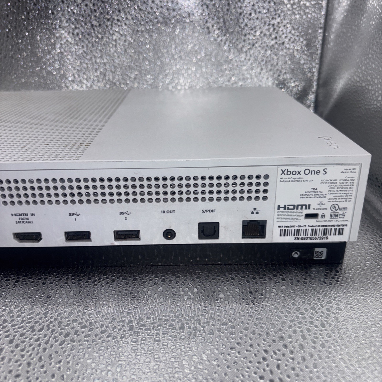 Microsoft Xbox One S White 500GB Model 1681 Console Only – Tested & Working!