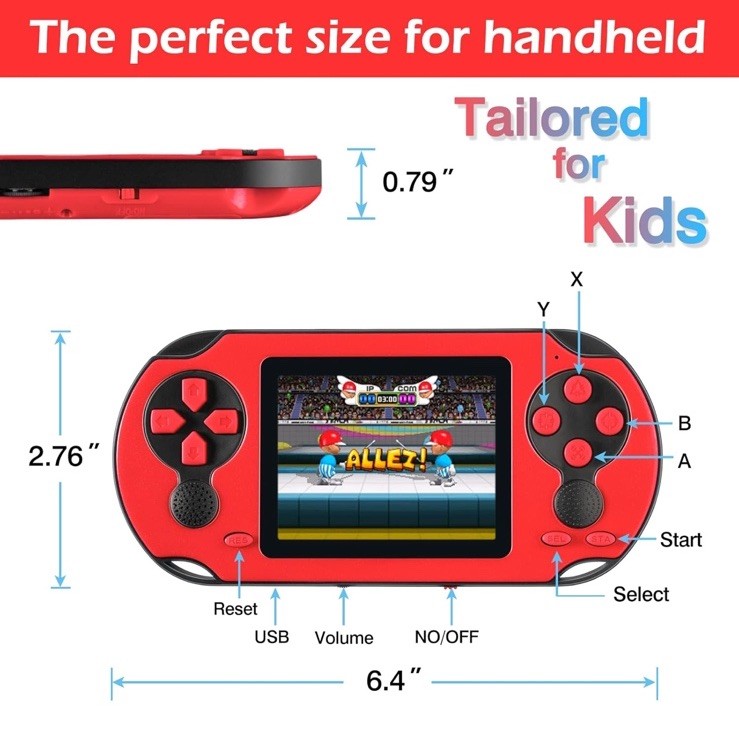 Handheld Game Console for Kids Adults, 3.0» Large Screen Preloaded 230