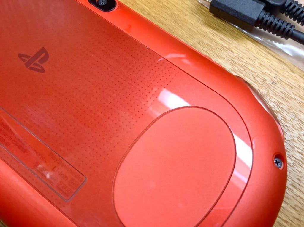 【Good】PS Vita Neon Orange PCH 2000 Za24 Console w/Charger Playstation PSV Slim