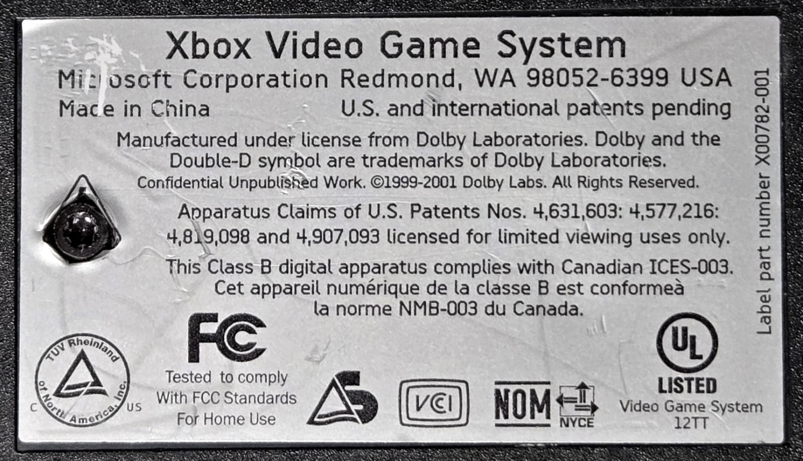 Microsoft Original Xbox Console Only Partially Tested