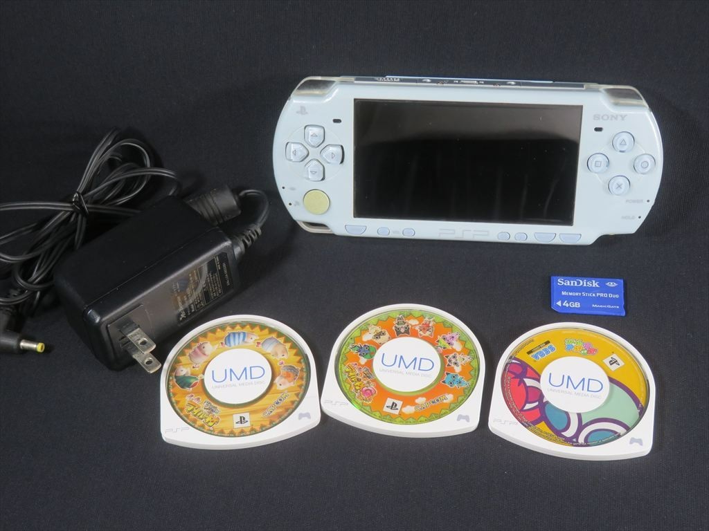 PSP 2000 Console SONY playstation portable Felicia Blue Japan 3 game for parts