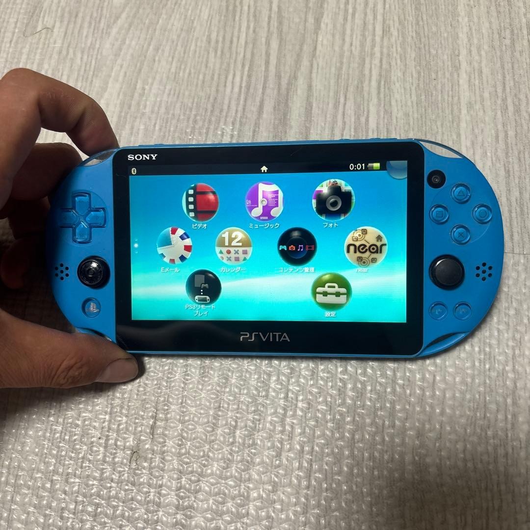 Sony PlayStation Vita PCH-2000 Aqua Blue Console Tested Working Region Free