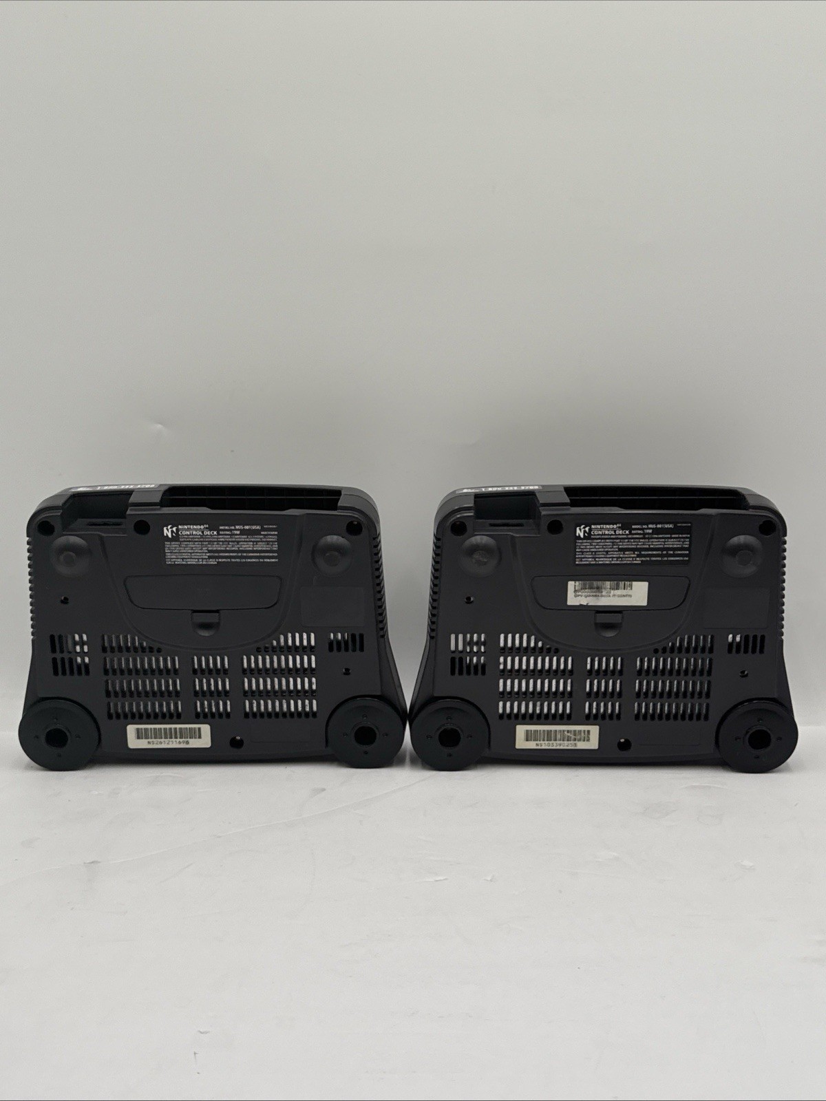 Lot Of 2 Nintendo 64 Charcoal Gray N64 Console Only For Parts Or Repair