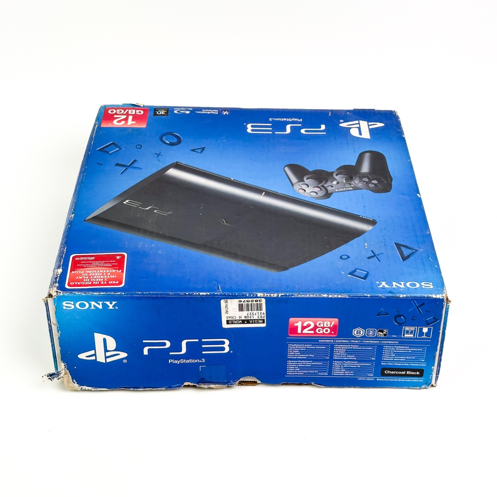 PS3 Super Slim 12GB Console + Original Controller Complete Boxed Box