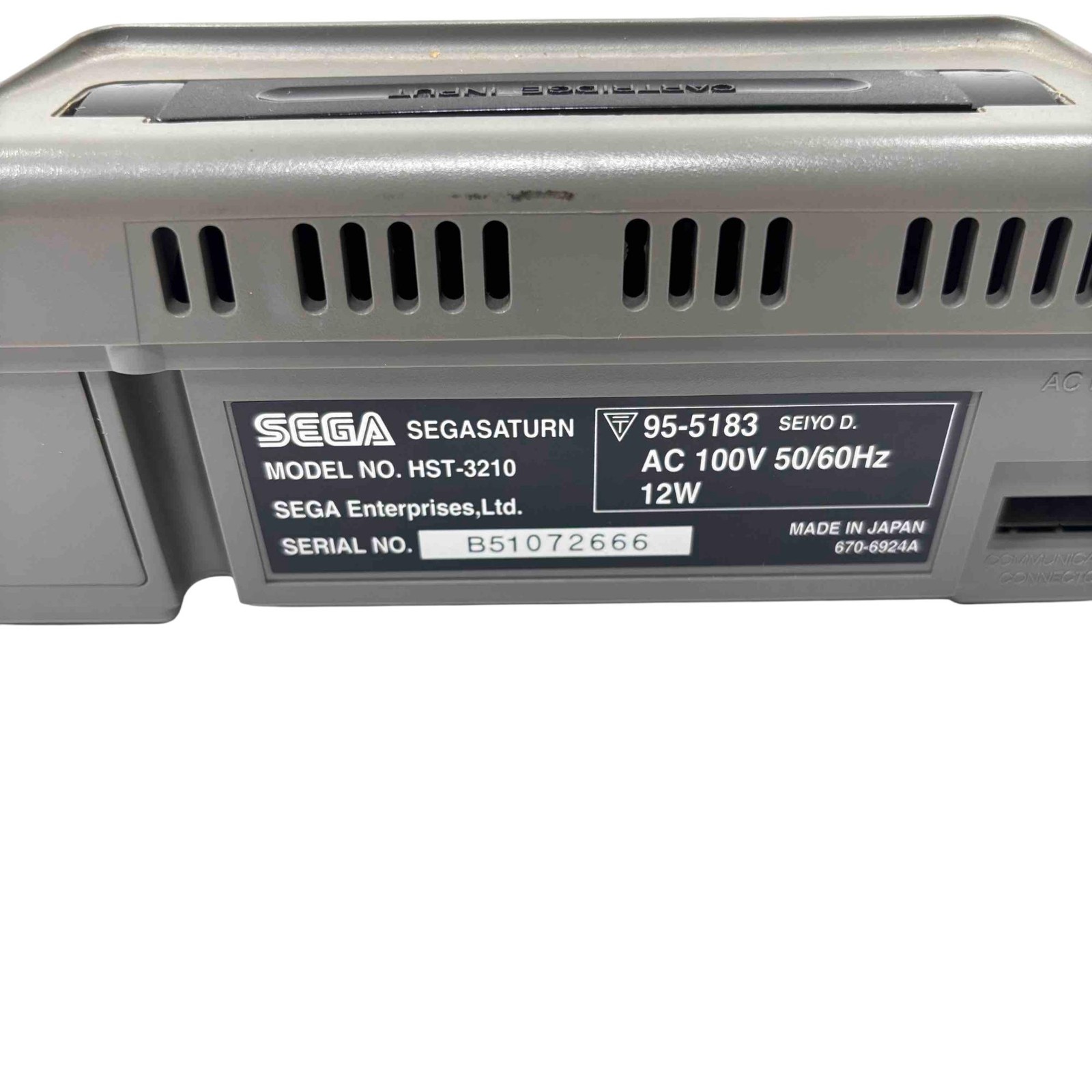 Sega Saturn HST-3210 Japanese Import Video Game Console