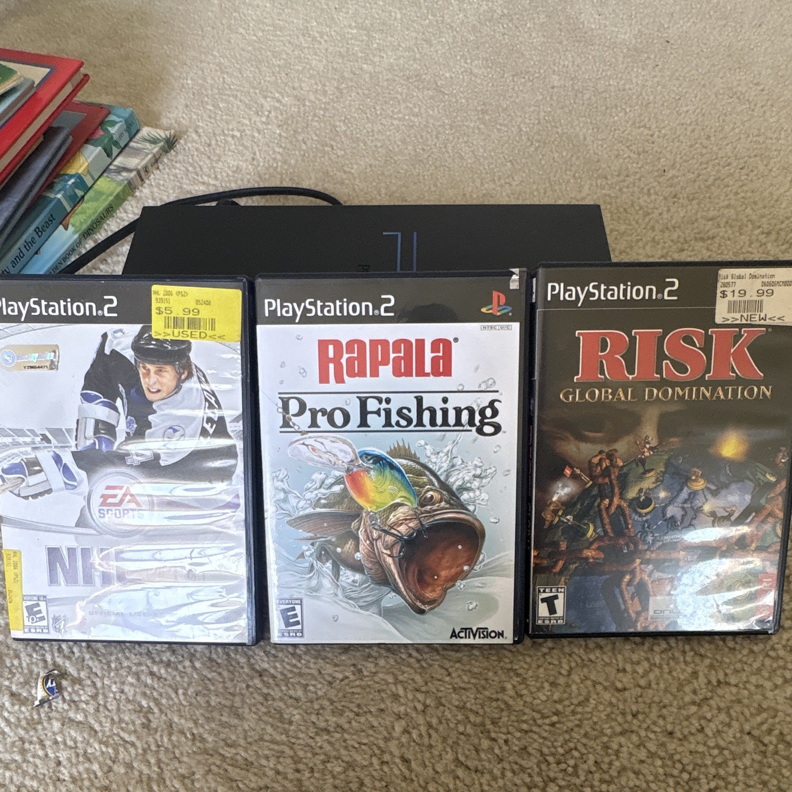 Sony PlayStation 2 PS2 Black Console w/ Controller, 8MB Card, 2 Games NTSC-U/C