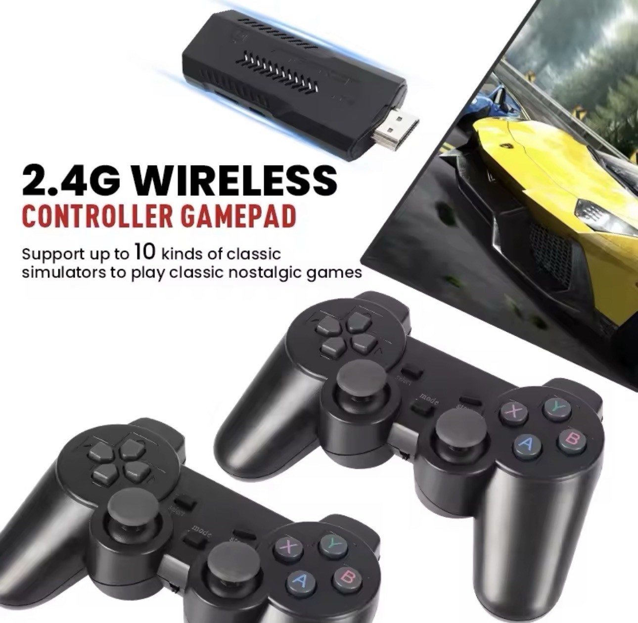Retro Video Game Stick 41,000 Games HDMI 128GB | 2 Controllers