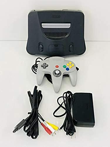 Nintendo 64 N64 Console Black Controller charger Japan Exc