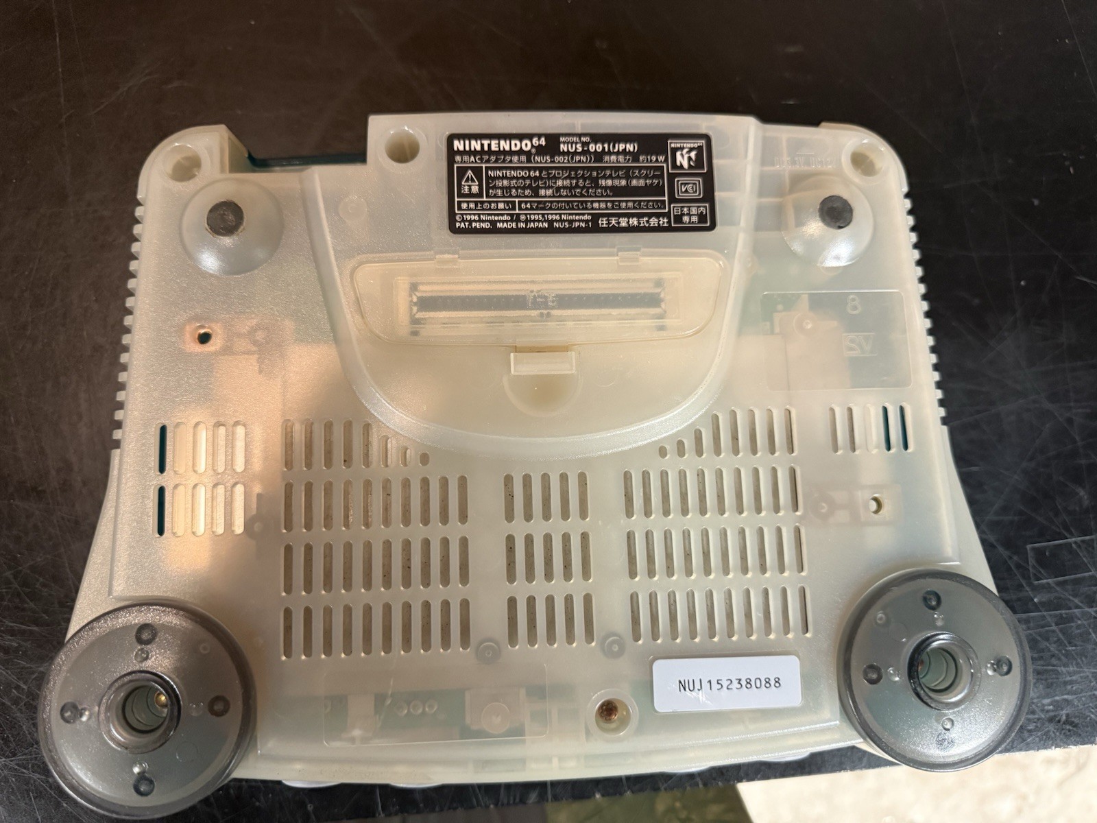 Nintendo 64 Clear Blue Ice Blue Console Only Tested Working Region Free!!!