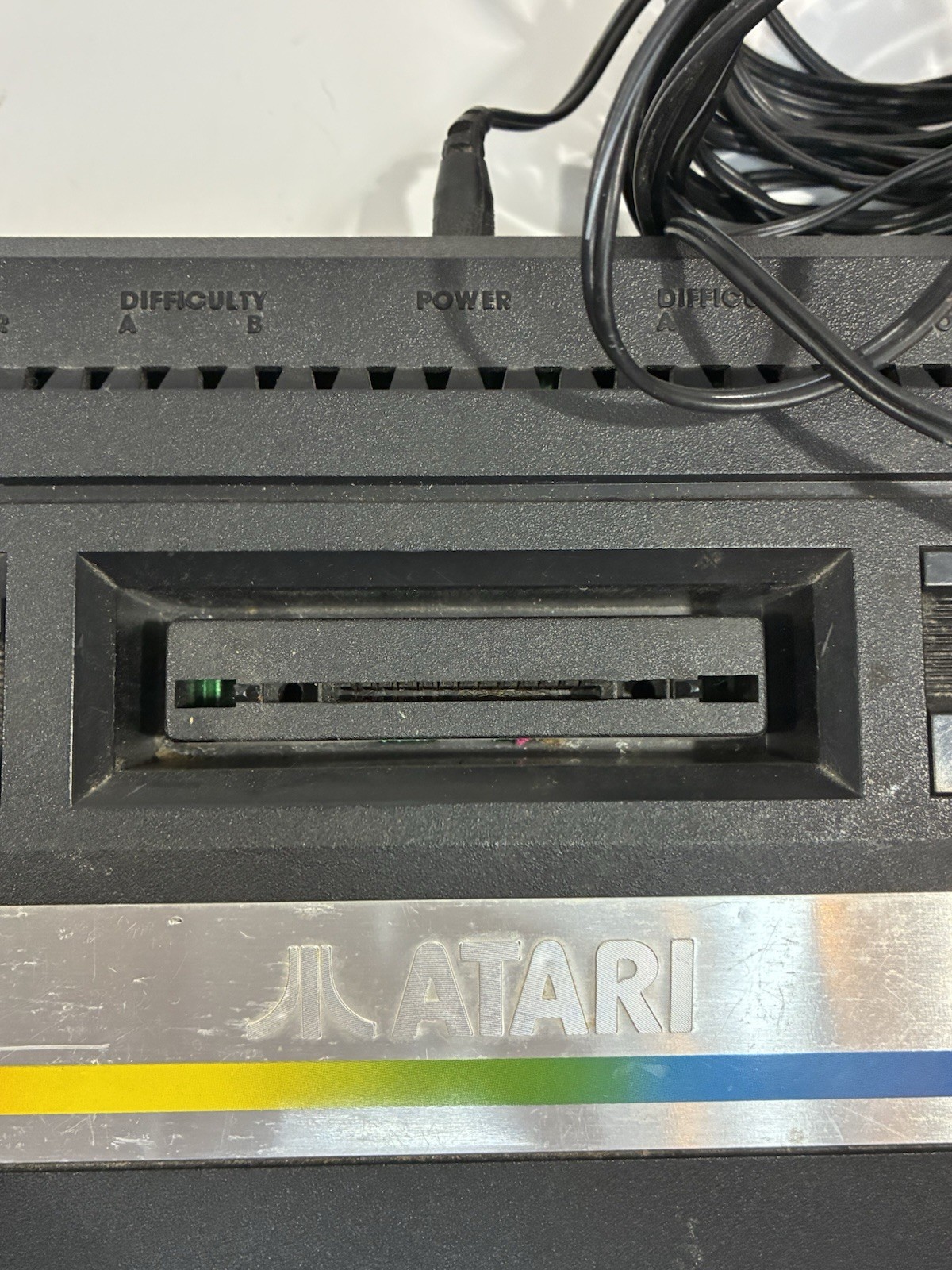 Authentic ATARI 2600 Junior Rainbow Console W Power Cord Great Cond Untested